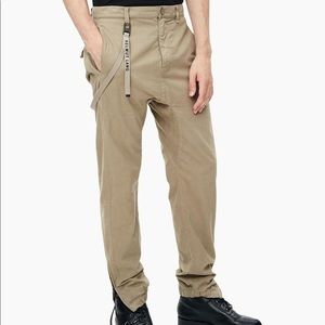 helmut lang khaki trousers